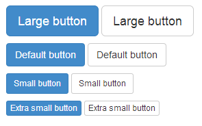 Buttons in different sizes