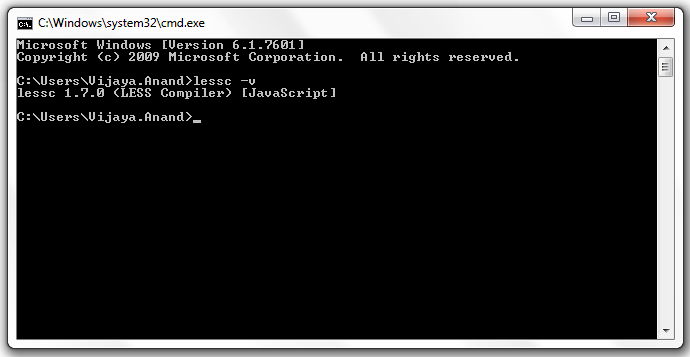 Testing compiler from command prompt